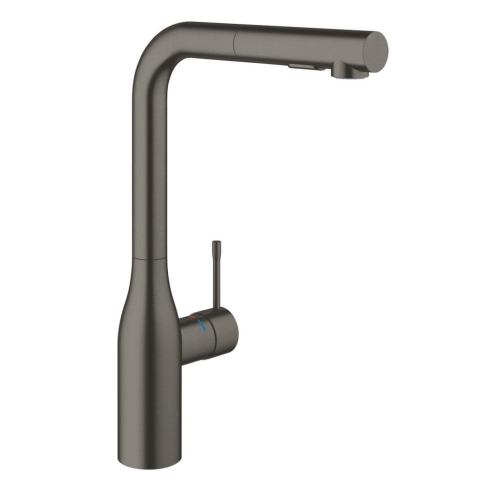 Grohe Eviye Bataryası Spiralli 2 Fonk Essence Brushed Hard Graphite - 30504AL0 - Thumbnail