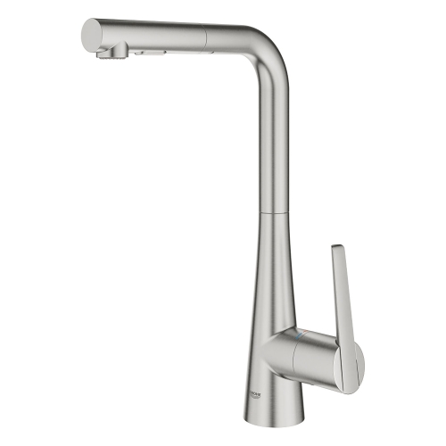 Grohe - Grohe Eviye Bataryası Spiralli 2 Fonk. Zedra Super Steel - 32294DC2