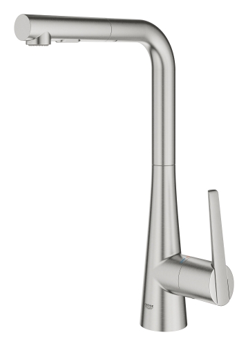 Grohe Eviye Bataryası Spiralli 2 Fonk. Zedra Super Steel - 32294DC2 - 12