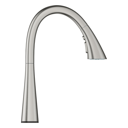 Grohe Eviye Bataryası Spiralli 2 Fonk. Zedra Super Steel - 32294DC2 - Thumbnail