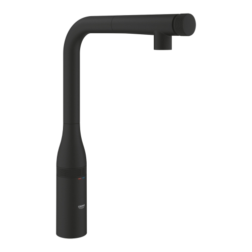 Grohe Eviye Bataryası Spiralli Essence SmartControl Phantom Black - 31928KF0 - Thumbnail