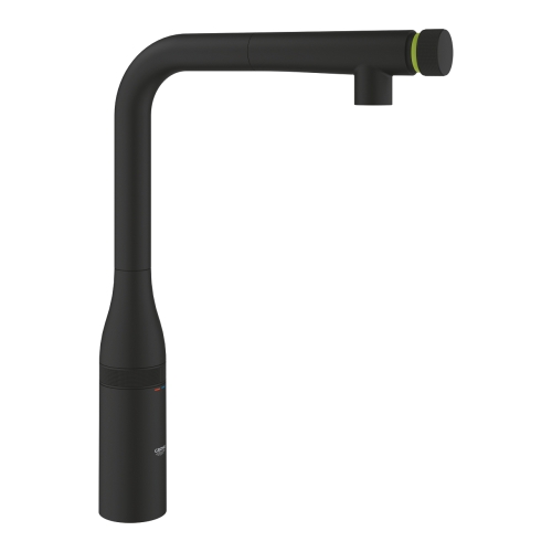 Grohe Eviye Bataryası Spiralli Essence SmartControl Phantom Black - 31928KF0 - Thumbnail