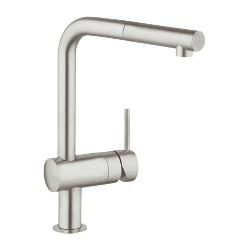 Grohe Eviye Bataryası Spiralli Tek Akış Minta Super Steel - 32168DC0
