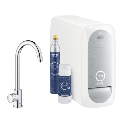 Grohe Blue Home C Borulu Arıtmalı Eviye Bataryası Başlangıç Seti - 31498001
