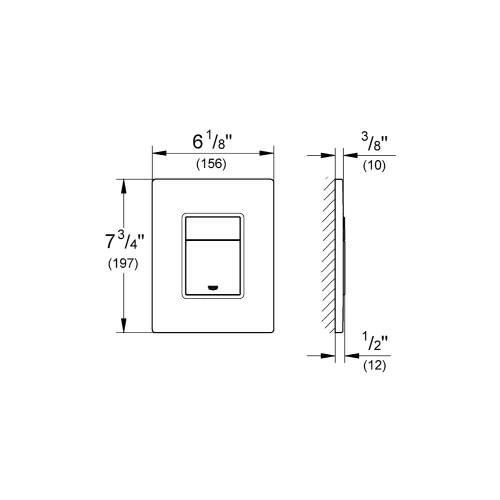 Grohe Gömme Rezervuar Kumanda Paneli ABS Brushed Cool Sunrise - 38732GN0 - Thumbnail