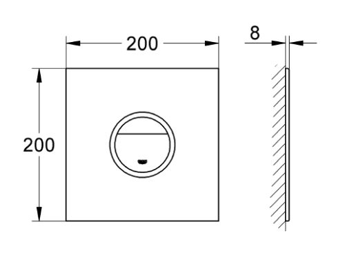Grohe Gömme Rezervuar Kumanda Paneli Led Işıklı Beyaz - 38915LS0 - Thumbnail