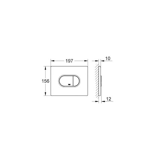 Grohe Gömme Rezervuar Kumanda Paneli Yatay ABS Beyaz - 38858SH0 - Thumbnail