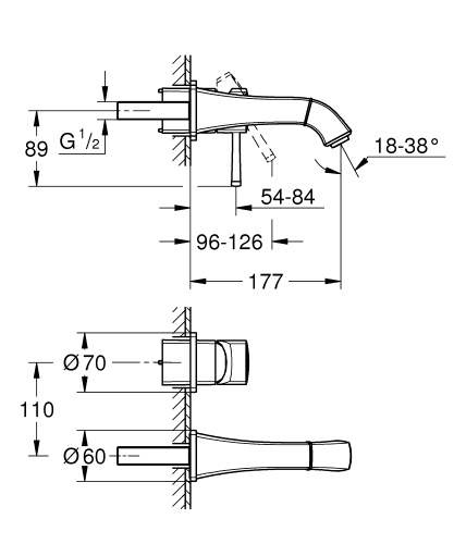 Grohe Grandera Ohm Trimset Basin 2-H M - 29416000 - Thumbnail