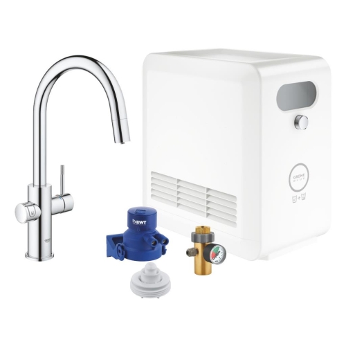 Grohe Blue Professional Arıtmalı İçme Suyu ve Soda Yapan Spiralli Eviye Bataryası- 31325002