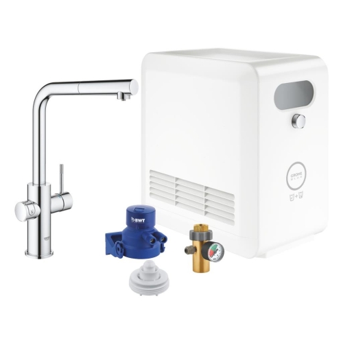 Grohe Blue Professional Arıtmalı İçme Suyu ve Soda Yapan Spiralli Eviye Bataryası- 31326002