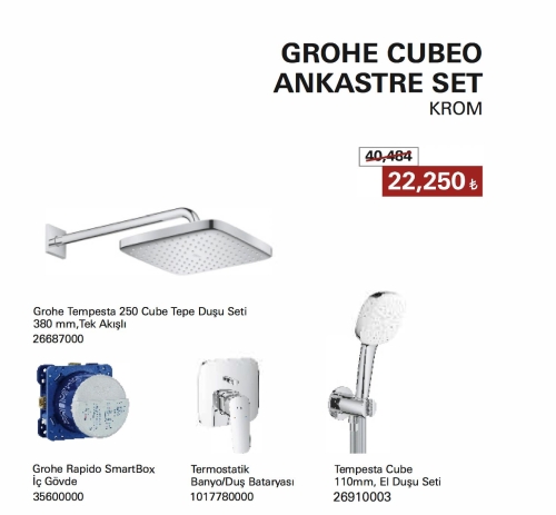 GROHE - GROHE Grohe Cubeo
Ankastre Set
Krom