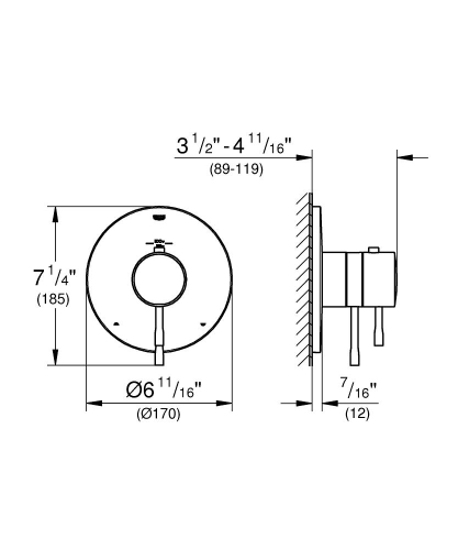 Grohe Grohflex Essence Ankastre Banyo Bataryası 19988001 19988001 - Thumbnail