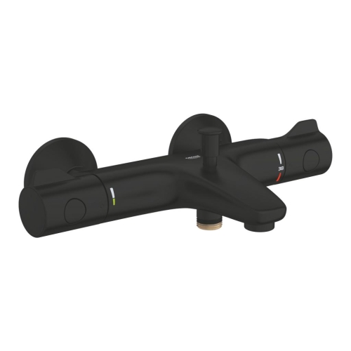 Grohe Grohtherm 800 Termostatik Banyo Bataryası Mat Siyah - 1022032430 - Thumbnail