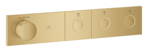 Grohe Grohtherm Aqua Tiles 3 Valfli Akış Kontrollü, Ankastre Termostatik Duş Bataryası Br. Cool Sunrise – 106866GN00