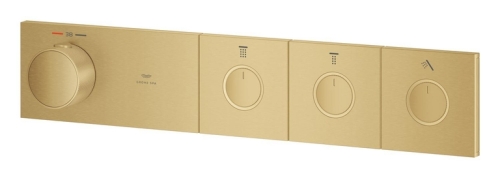 Grohe Grohtherm Aqua Tiles 3 Valfli Akış Kontrollü, Ankastre Termostatik Duş Bataryası Br. Cool Sunrise – 106866GN00 - Thumbnail