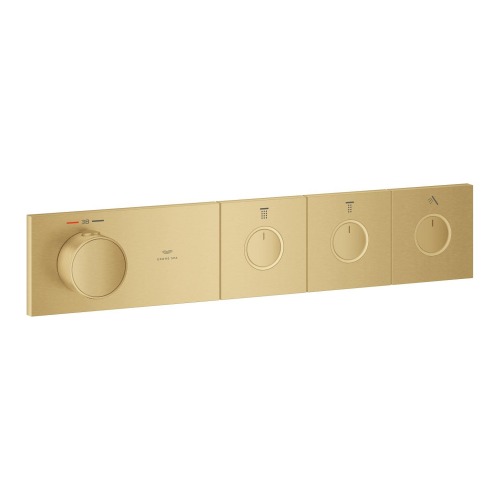 Grohe Grohtherm Aqua Tiles 3 Valfli Akış Kontrollü, Ankastre Termostatik Duş Bataryası Br. Cool Sunrise – 106866GN00