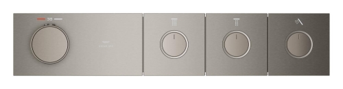 Grohe Grohtherm Aqua Tiles 3 Valfli Akış Kontrollü, Ankastre Termostatik Duş Bataryası Br. Hard Graphite – 106866AL00 - Thumbnail