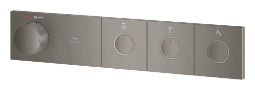 Grohe Grohtherm Aqua Tiles 3 Valfli Akış Kontrollü, Ankastre Termostatik Duş Bataryası Br. Hard Graphite – 106866AL00 - Thumbnail