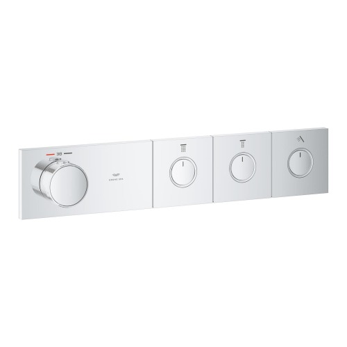 Grohe Grohtherm Aqua Tiles 3 Valfli Akış Kontrollü, Ankastre Termostatik Duş Bataryası Krom – 1068660000
