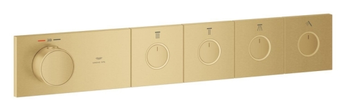 Grohe Grohtherm Aqua Tiles 4 Valfli Akış Kontrollü, Ankastre Termostatik Duş Bataryası Br. Cool Sunrise – 106867GN00