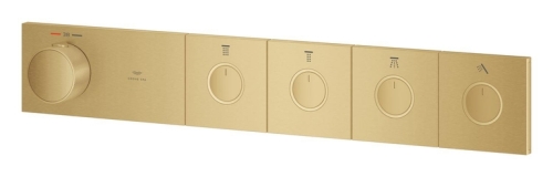 Grohe Grohtherm Aqua Tiles 4 Valfli Akış Kontrollü, Ankastre Termostatik Duş Bataryası Br. Cool Sunrise – 106867GN00 - Thumbnail