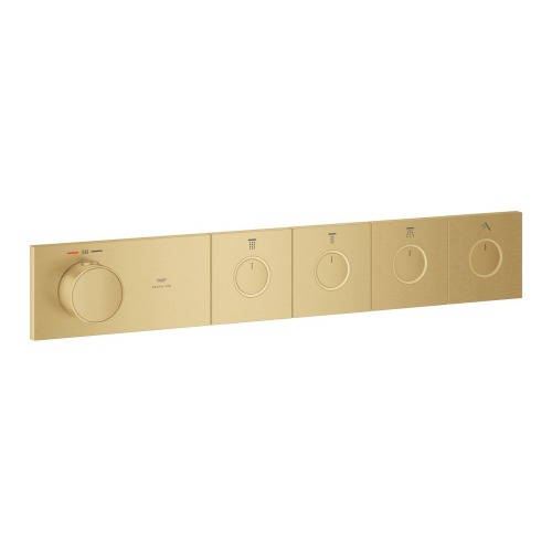 Grohe Grohtherm Aqua Tiles 4 Valfli Akış Kontrollü, Ankastre Termostatik Duş Bataryası Br. Cool Sunrise – 106867GN00