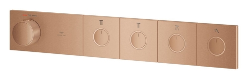 Grohe Grohtherm Aqua Tiles 4 Valfli Akış Kontrollü, Ankastre Termostatik Duş Bataryası Br. Warm Sunset – 106867DL00 - Thumbnail