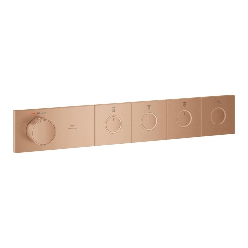 Grohe Grohtherm Aqua Tiles 4 Valfli Akış Kontrollü, Ankastre Termostatik Duş Bataryası Br. Warm Sunset – 106867DL00