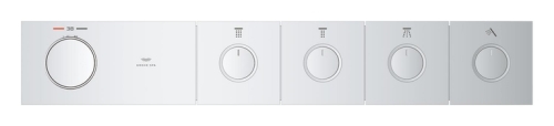 Grohe Grohtherm Aqua Tiles 4 Valfli Akış Kontrollü, Ankastre Termostatik Duş Bataryası Krom – 1068670000 - Thumbnail