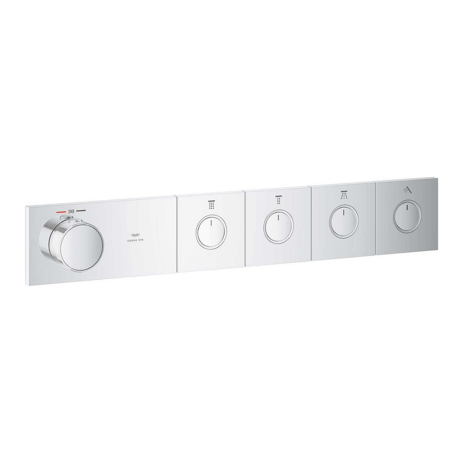 Grohe Grohtherm Aqua Tiles 4 Valfli Akış Kontrollü, Ankastre Termostatik Duş Bataryası Krom – 1068670000 - 1