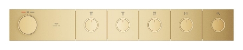 Grohe Grohtherm Aqua Tiles 5 Valfli Akış Kontrollü, Ankastre Termostatik Duş Bataryası Br. Cool Sunrise – 106868GN00 - Thumbnail