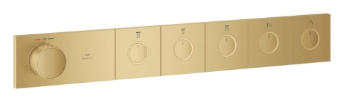 Grohe Grohtherm Aqua Tiles 5 Valfli Akış Kontrollü, Ankastre Termostatik Duş Bataryası Br. Cool Sunrise – 106868GN00