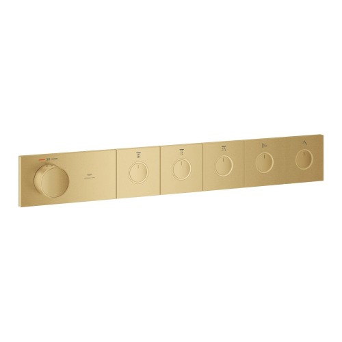 Grohe Grohtherm Aqua Tiles 5 Valfli Akış Kontrollü, Ankastre Termostatik Duş Bataryası Br. Cool Sunrise – 106868GN00