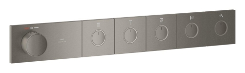  - Grohe Grohtherm Aqua Tiles 5 Valfli Akış Kontrollü, Ankastre Termostatik Duş Bataryası Br. Hard Graphite – 106868AL00