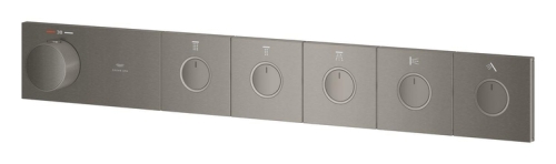 Grohe Grohtherm Aqua Tiles 5 Valfli Akış Kontrollü, Ankastre Termostatik Duş Bataryası Br. Hard Graphite – 106868AL00 - Thumbnail