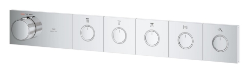 Grohe Grohtherm Aqua Tiles 5 Valfli Akış Kontrollü, Ankastre Termostatik Duş Bataryası Krom – 1068680000 - Thumbnail