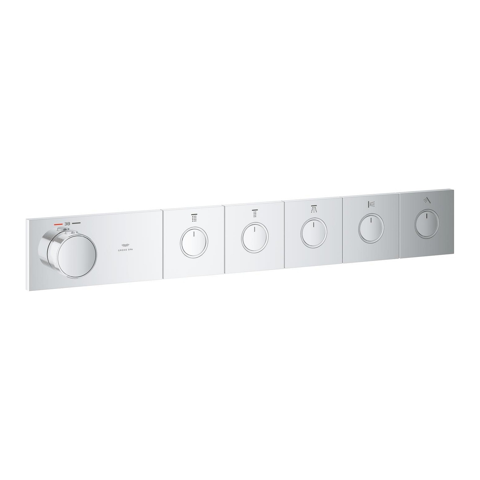 Grohe Grohtherm Aqua Tiles 5 Valfli Akış Kontrollü, Ankastre Termostatik Duş Bataryası Krom – 1068680000 - 1