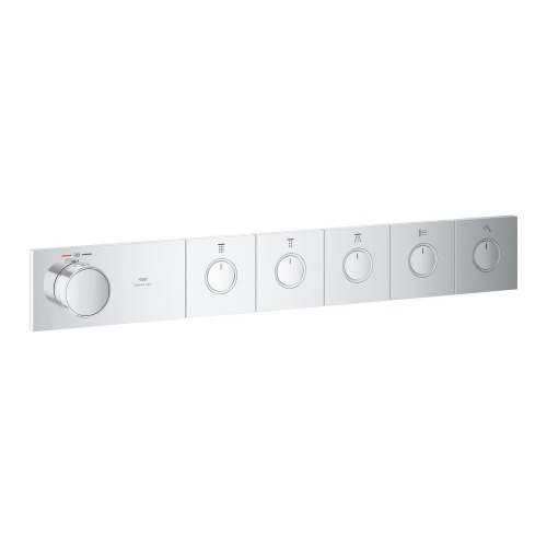 Grohe Grohtherm Aqua Tiles 5 Valfli Akış Kontrollü, Ankastre Termostatik Duş Bataryası Krom – 1068680000