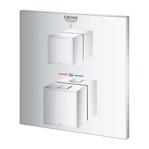 Grohe Grohtherm Cube Termostatik Banyo Duş Bataryası 1 çıkışlı divertörlü-24153000 - Thumbnail