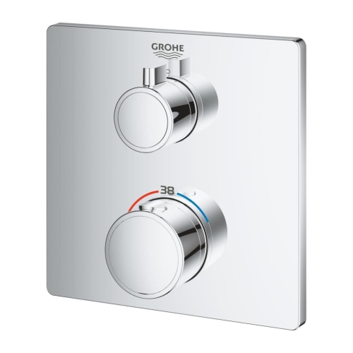 Grohe Grohtherm Termostatik Banyo Duş Bataryası 1 çıkışlı divertörlü- 24078000 - Thumbnail
