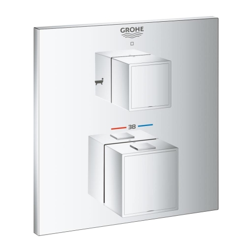Grohe Grohtherm Cube Termostatik Banyo Duş Bataryası 2 çıkışlı divertörlü- 24155000