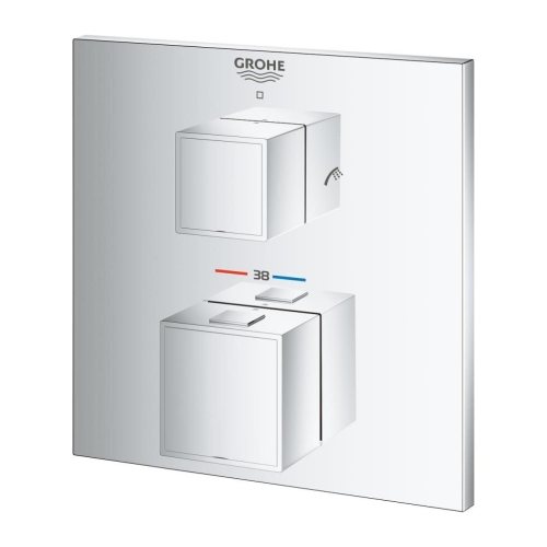 Grohe Grohtherm Cube Termostatik Banyo Duş Bataryası 2 çıkışlı divertörlü- 24155000 - 4