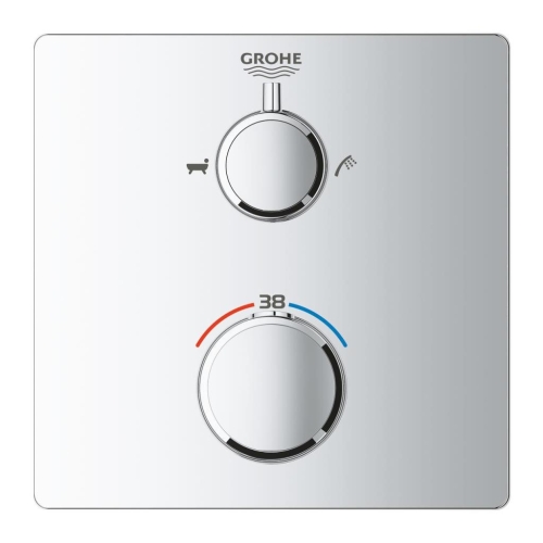 Grohe Grohtherm Termostatik Banyo Duş Bataryası 2 çıkışlı divertörlü- 24080000 - 6