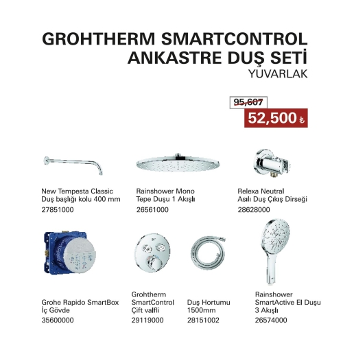 GROHE - GROHE Grohtherm Smartcontrol Ankastre Duş Seti
