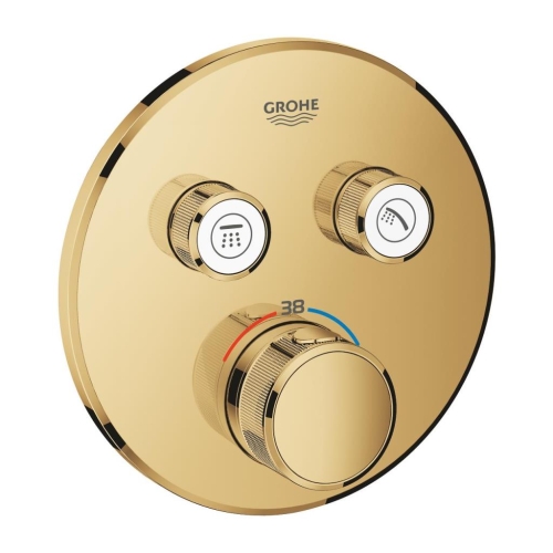 Grohe Grohtherm Smartcontrol Çift Valfli Akış Kontrollü, Ankastre Termostatik Duş Bataryası Cool Sunrise - 29119GL0