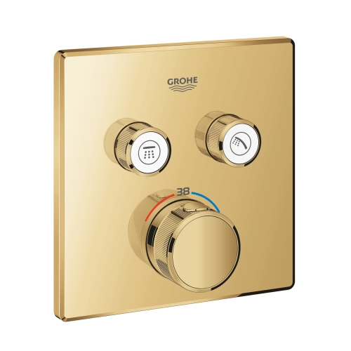 Grohe Grohtherm Smartcontrol Çift Valfli Akış Kontrollü, Ankastre Termostatik Duş Bataryası Cool Sunrise - 29124GL0