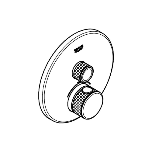 Grohe Grohtherm Smartcontrol Tek Valfli Akış Kontrollü, Ankastre Termostatik Duş Bataryası Brushed Cool Sunrise - 29118GN0 - 3