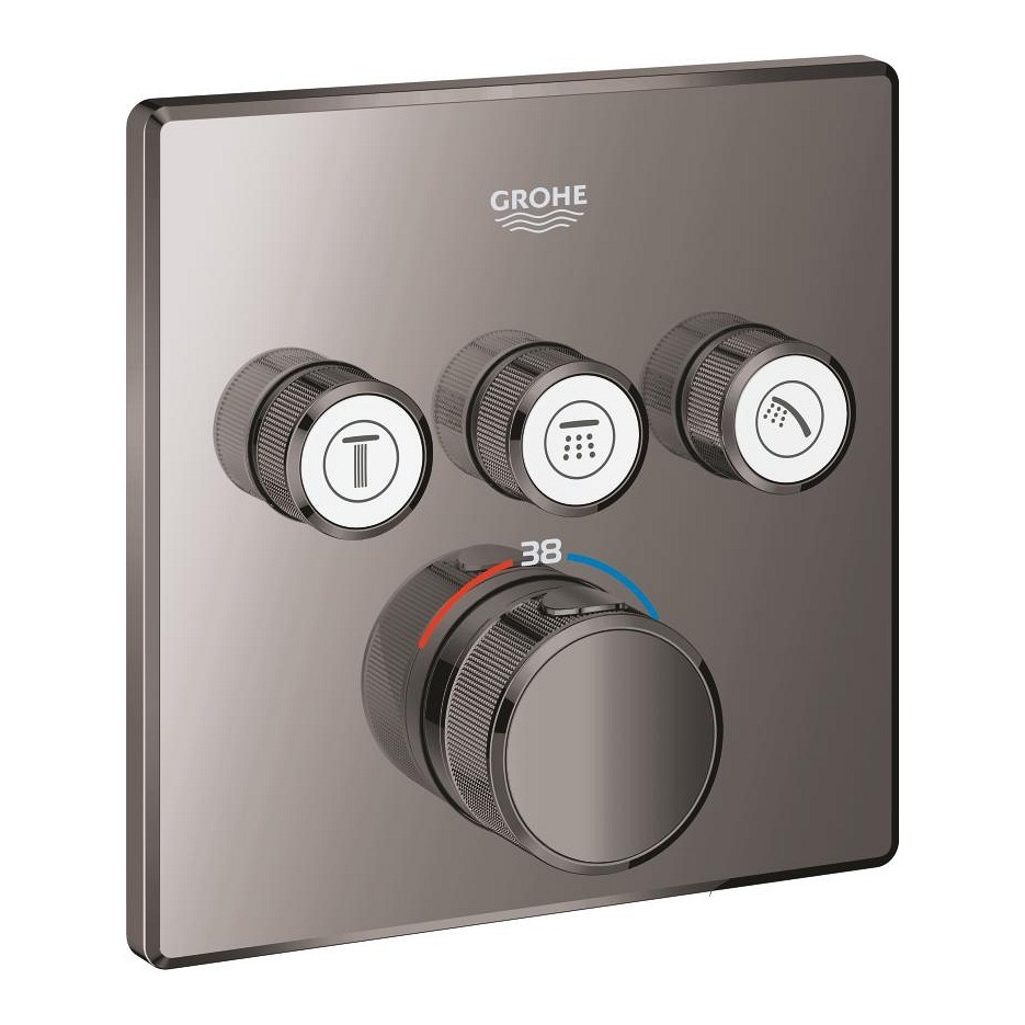 Grohe Grohtherm Smartcontrol Üç Valfli Akış Kontrollü, Ankastre Termostatik Duş Bataryası - 29126A00 - 1