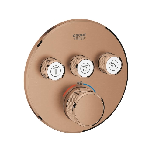 Grohe Grohtherm Smartcontrol Üç Valfli Akış Kontrollü, Ankastre Termostatik Duş Bataryası Brushed  Warm Sunset - 29121DL0