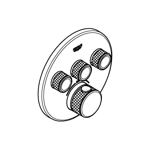 Grohe Grohtherm Smartcontrol Üç Valfli Akış Kontrollü, Ankastre Termostatik Duş Bataryası Brushed Warm Sunset - 29121DL0 - 3